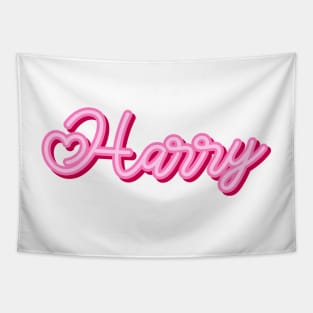 Harry name pink heart Tapestry