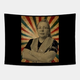 Thank You Gail Lewis  // Photo Vintage Retro Look Fan Design Tapestry