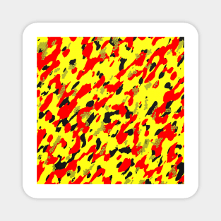 Camouflage - yellow and orange Magnet