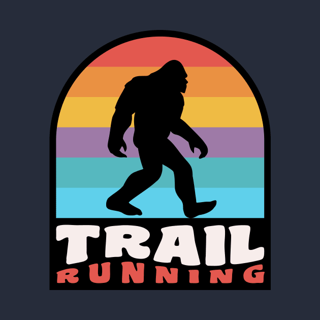Trail Running Bigfoot Sasquatch Trail Runner Ultra Running by PodDesignShop