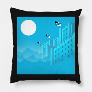 Blue Castle Pillow