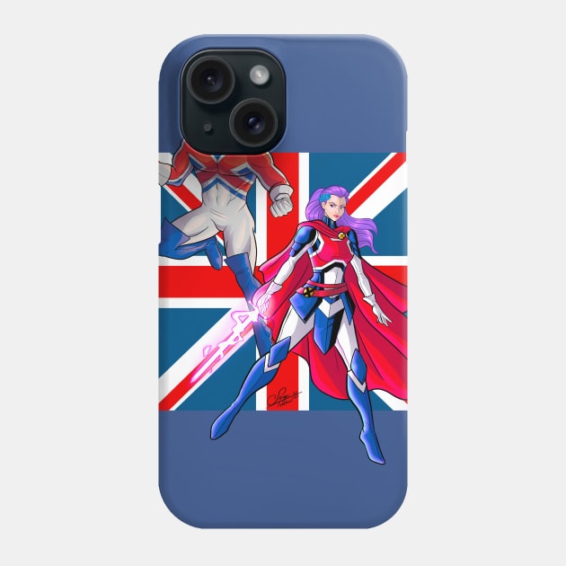 Captain Britain and Captain Britain Phone Case by sergetowers80