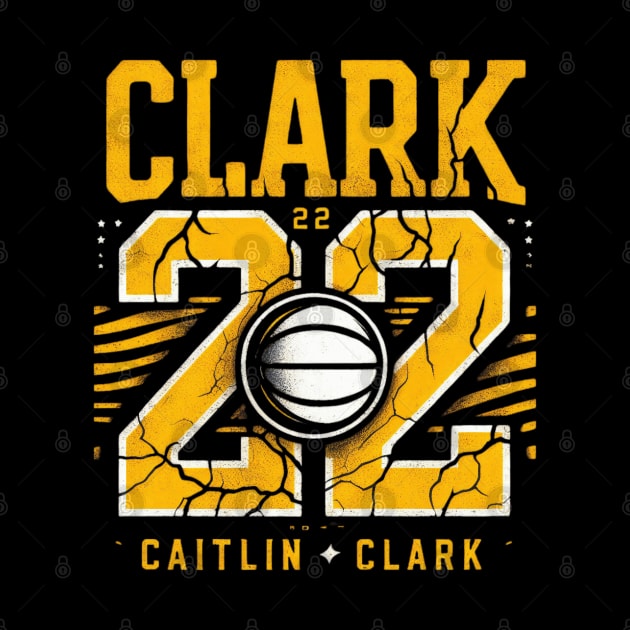 Distressed Clark 22 Basketball logo by thestaroflove