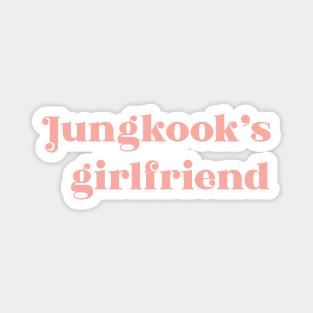 BTS Jungkook's girlfriend soft pink text Magnet