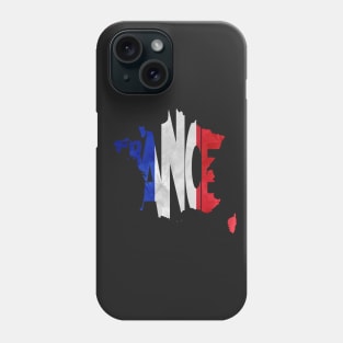 France Typo Map Phone Case