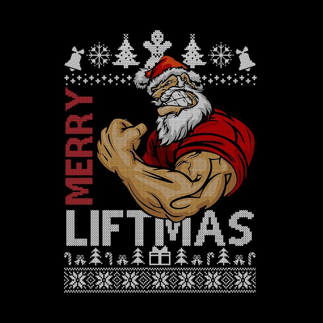 Merry Liftmas Ugly Christmas Gym Workout Gift Mens 2 by SloanCainm9cmi