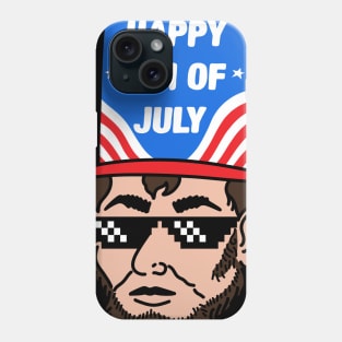 4th of July Abraham Lincoln Funny Independence Day Phone Case