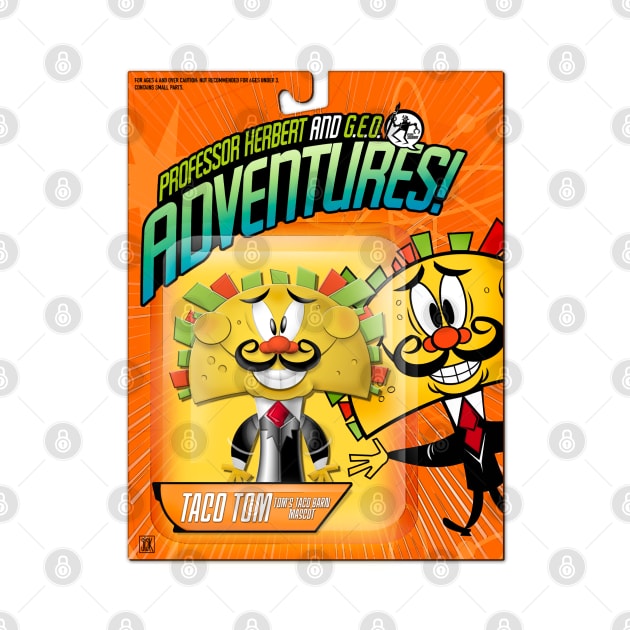 PROFESSOR HERBERT AND G.E.O. ADVENTURES: TACO TOM Action Figure Art Print by StudioSiskart 