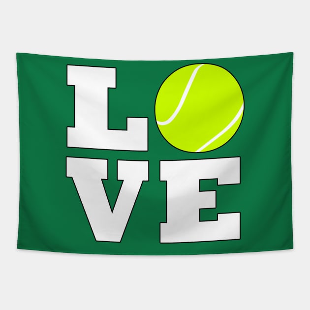 Tennis LOVE Tennis Player or Coach Sports Graphic Tapestry by Sports Stars ⭐⭐⭐⭐⭐