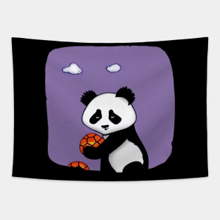 Angry Face Panda Tapestry