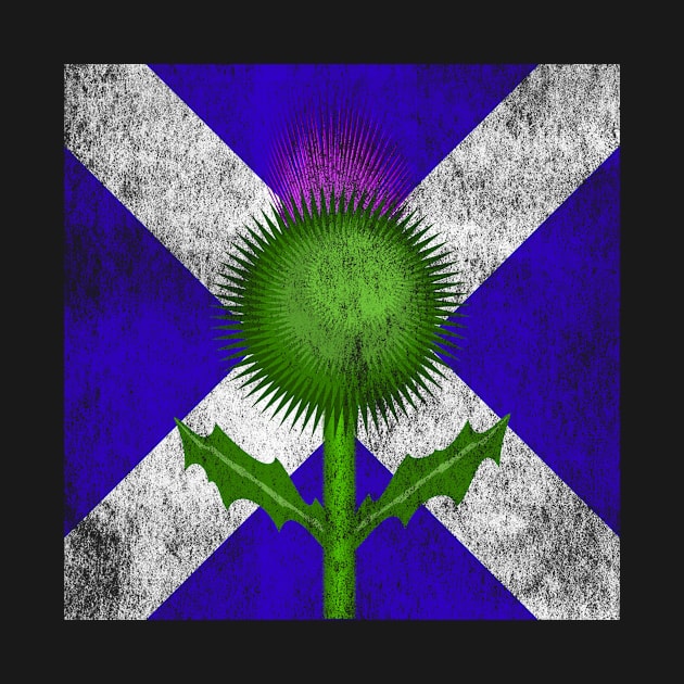 St Andrews Scotland - Scottish Thistle and flag by Anv2