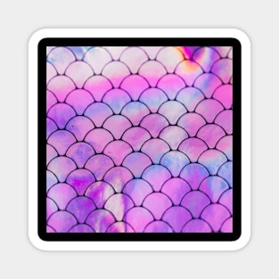 Neon Mermaid Holographic Scales Magnet