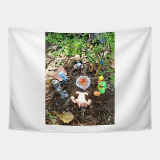 Ewok alien camping friends Tapestry