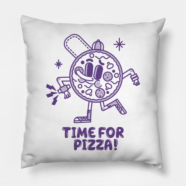 Time for Pizza Pillow by Geeksarecool