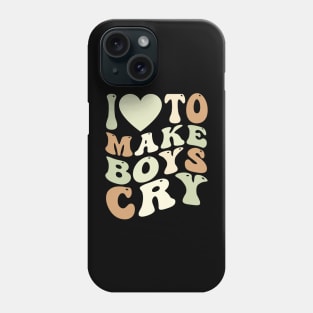 I Heart To Make Boys Cry Funny Red Heart Love Girls Phone Case