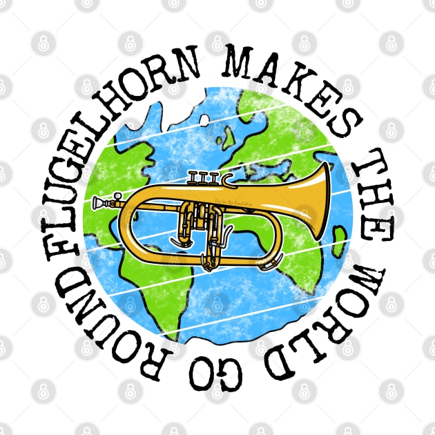 Flugelhorn Makes The World Go Round, Hornist Earth Day by doodlerob