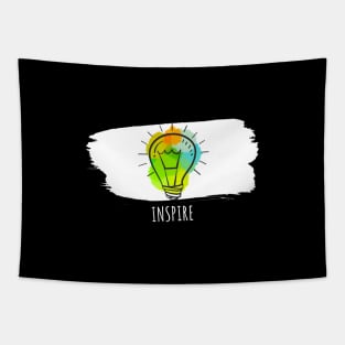 Inspire Light Bulb Watercolor Funny Collection Tapestry