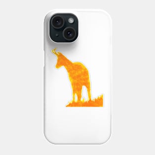 Isard of the Pyrenees fire watercolor painting Phone Case