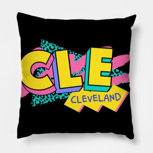 Cleveland, Ohio Retro 90s Logo Pillow