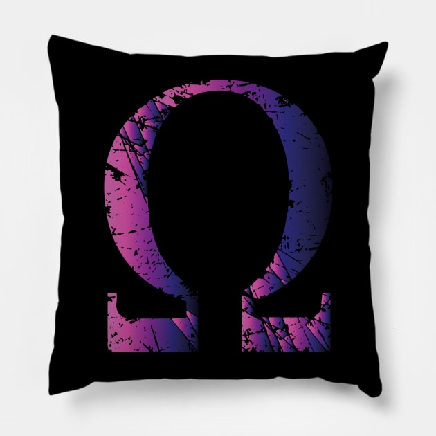 The mighty Omega Symbol, the grand closure Pillow by DanielVind