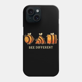 Bee Different Funny Bees Artwork with Quote Phone Case