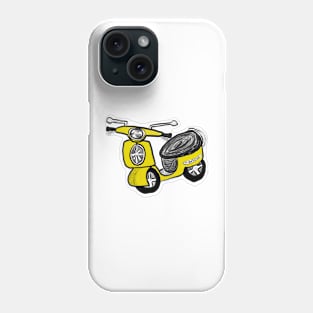 Yellow scooter Phone Case