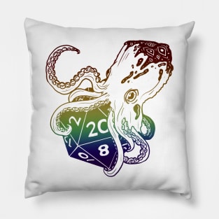 Fathomless D20: dnd 5e warlock dice dark rainbow Pillow