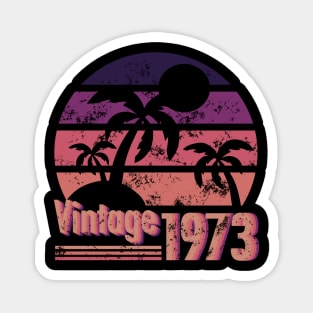 Best of 1973 Cool Vintage Sunset on the Beach Magnet