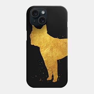 Boston terrier dog golden art Phone Case