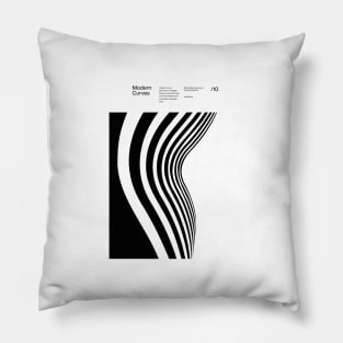 Modern Curves 10, Modern Architecture Design, minimalist Design, Modern Art, Typographic, Helvetica Pillow