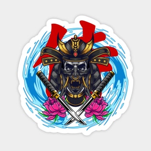 Samurai Skull 05 Magnet