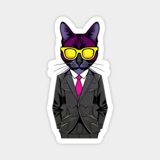 Cat Boss In Elegant Suit Magnet