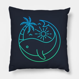 Whale in Summer Pillow