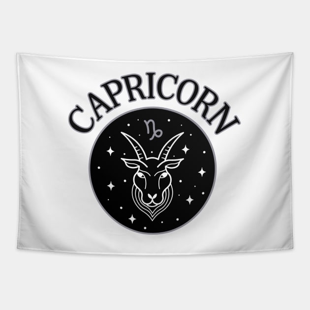 Capricorn Star Sign Zodiac Horoscope Cheeky Witch® Tapestry by Cheeky Witch