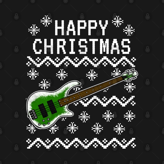 Bass Guitar Ugly Christmas Bassist Musician by doodlerob