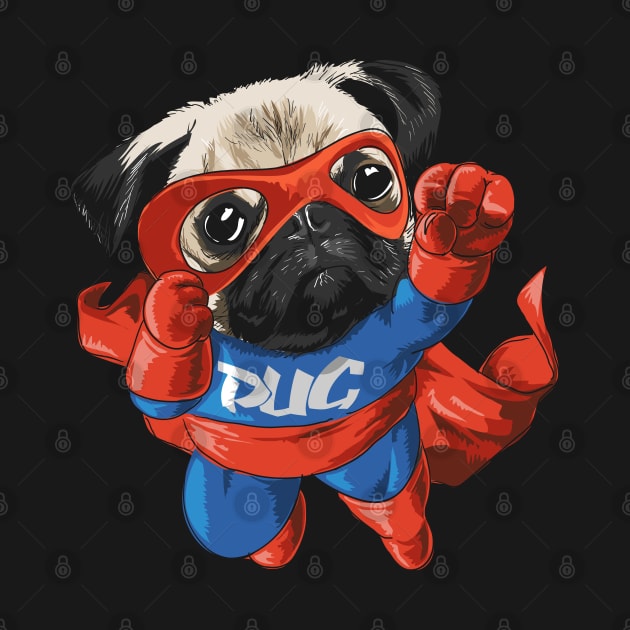 Here comes the Super Pug by Eskitus Fashion