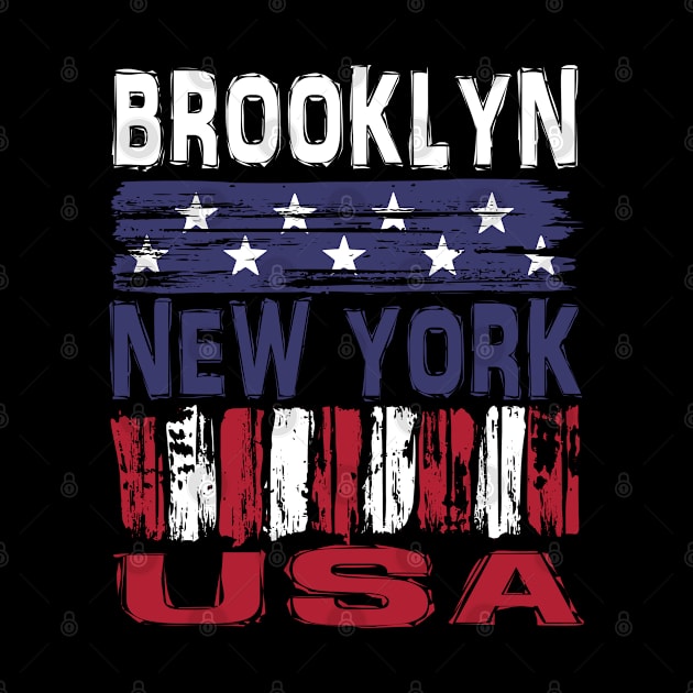 Brooklyn New York USA T-Shirt by Nerd_art