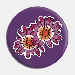 Lesbian Flowers Pin