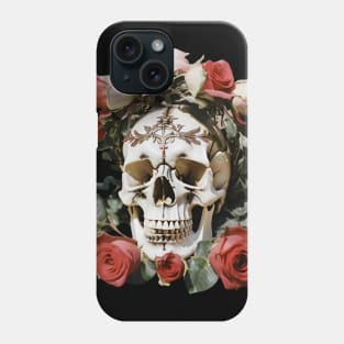 Flowery skull Phone Case