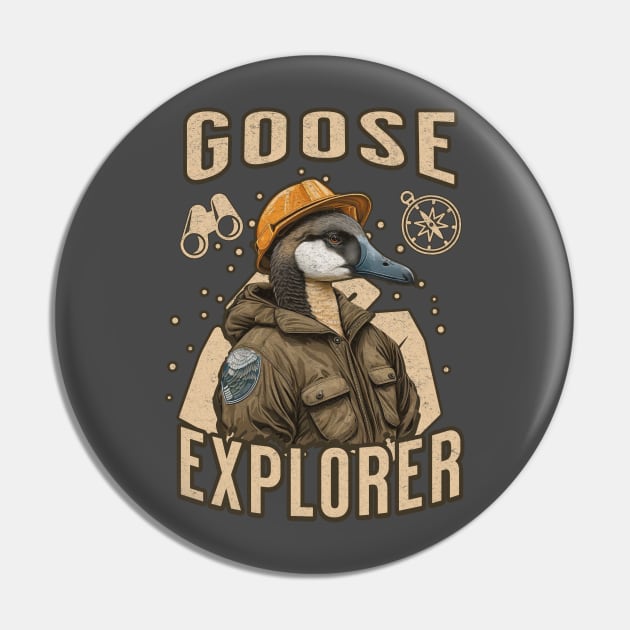 Goose Explorer Outdoor Adventurer Pin by Odetee