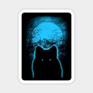 silhouette dark cat Magnet