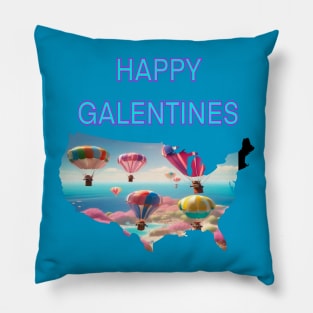 Happy Galentines balloons Pillow