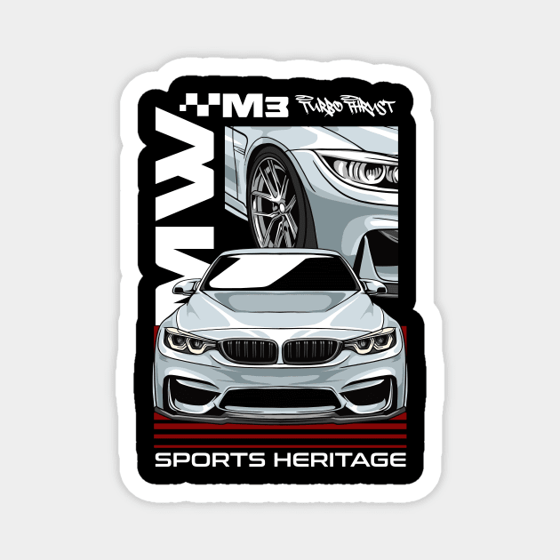 M3 F80 Sports Heritage Magnet by Harrisaputra