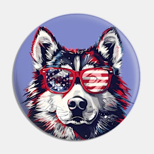 American 4th July Dog #4 Pin