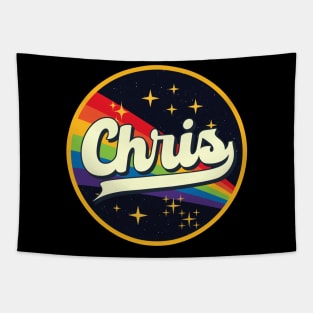 Chris // Rainbow In Space Vintage Style Tapestry