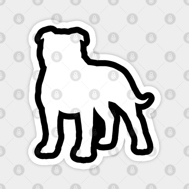 Staffordshire Bull Terrier Silhouette Magnet by Coffee Squirrel