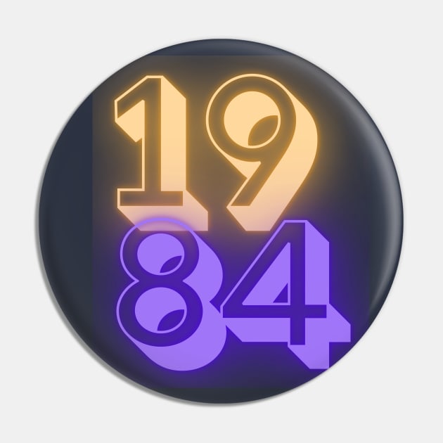 1984, retro Pin by artbleed