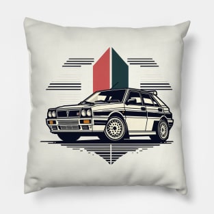 Lancia Delta Integrale Rally Car Pillow