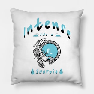 Zodiac attributes: Scorpio white Pillow