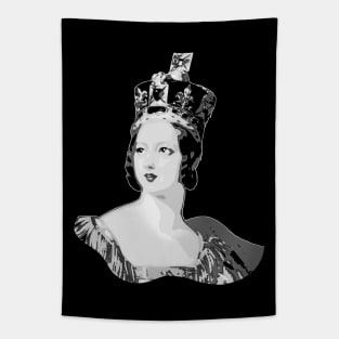 Queen Victoria Black and White Tapestry